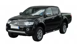 Dywaniki wewnętrzne do Mitsubishi L200 (KAOT) 2006 - 2011 IV generacja EU Pickup dorest 4-drzwi Kierownica krótka/prawa